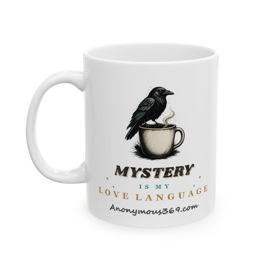 Lifestyle mockup of Mystery Is My Love Language Mug